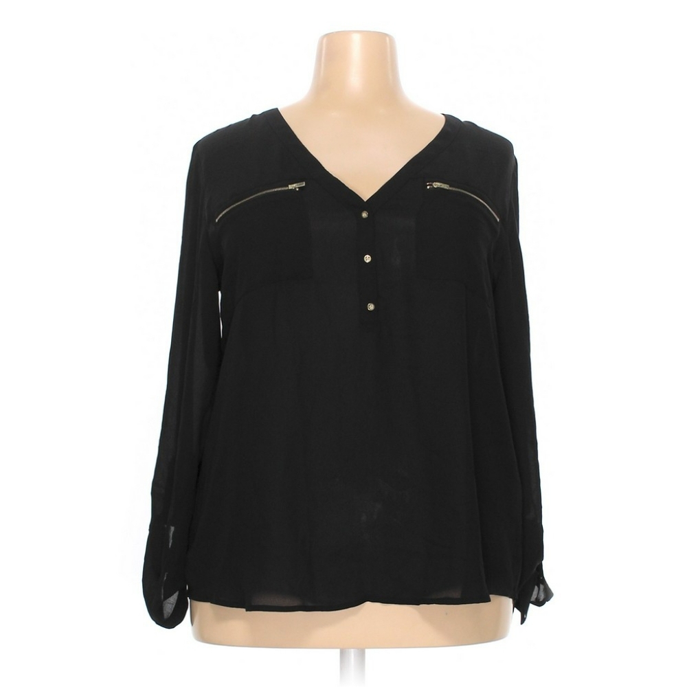 Maurices XXL Black Chiffon Blouse